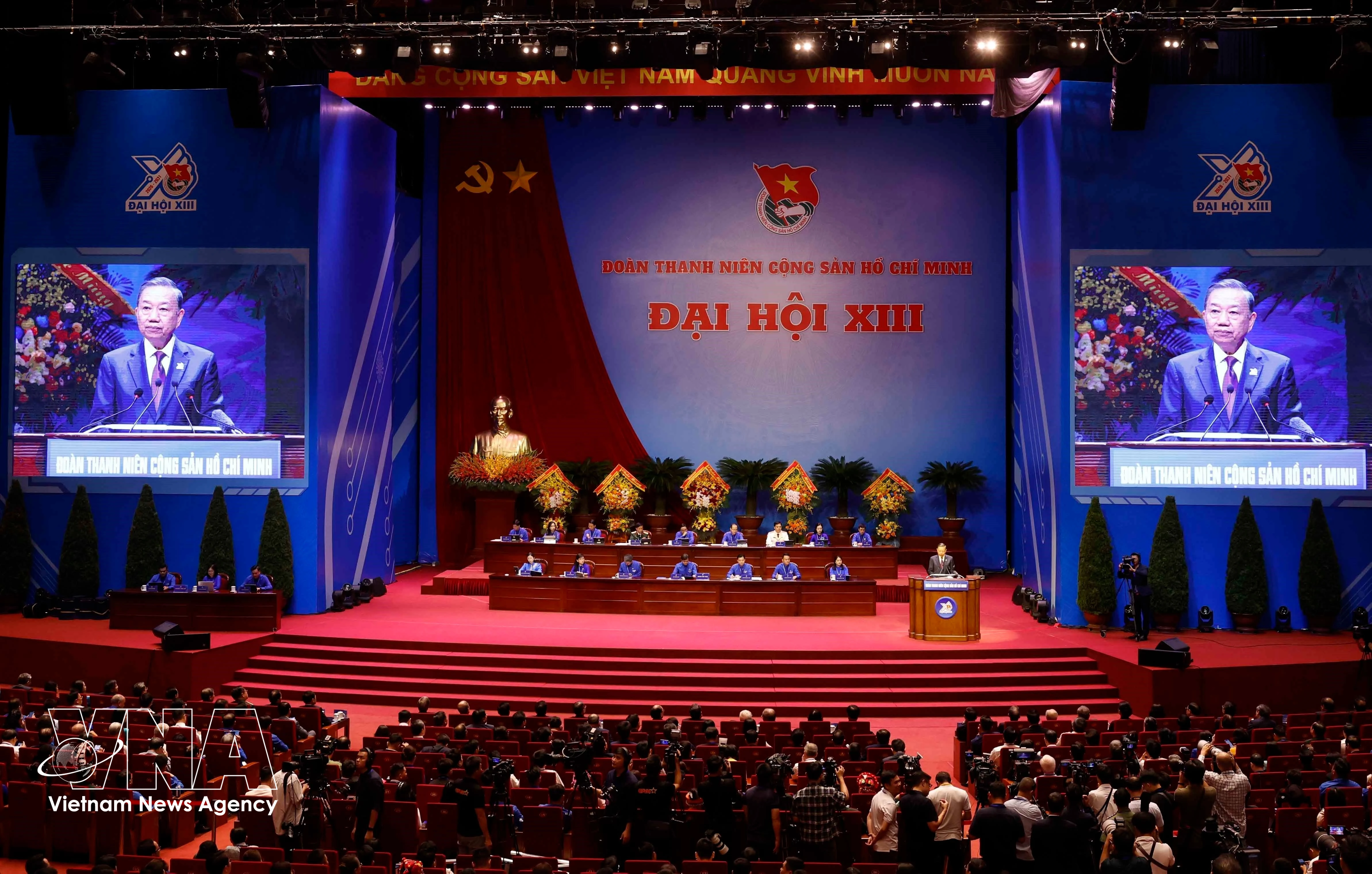 El secretario general del Partido y presidente de Vietnam, To Lam, interviene en la cita (Foto: VNA)