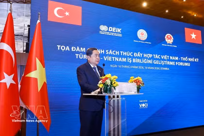 El presidente de la Asamblea Nacional (AN) de Vietnam, Tran Thanh Man, en el evento. (Fuente: VNA)