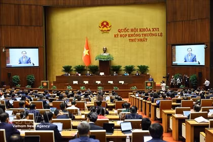 Sesiona primera reunión extraordinaria de XVI Legislatura de Asamblea Nacional de Vietnam
