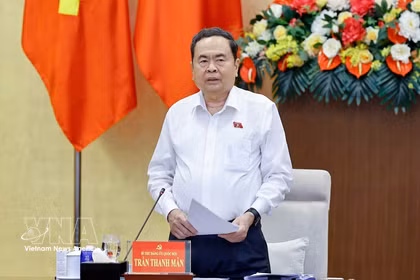 El presidente de la Asamblea Nacional (Parlamento) de Vietnam, Tran Thanh Man, en el evento. (Fuente: VNA)