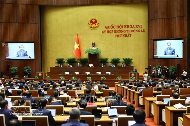 Sesiona primera reunión extraordinaria de XVI Legislatura de Asamblea Nacional de Vietnam