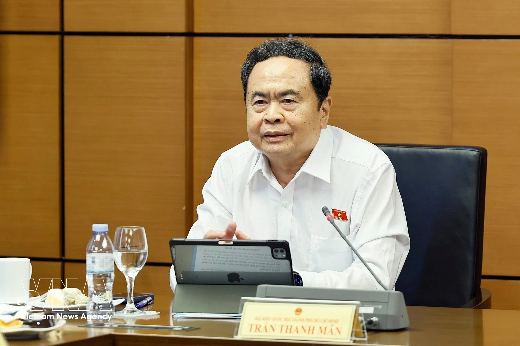 El presidente de la Asamblea Nacional, Tran Thanh Man, en el evento. (Fuente: VNA)