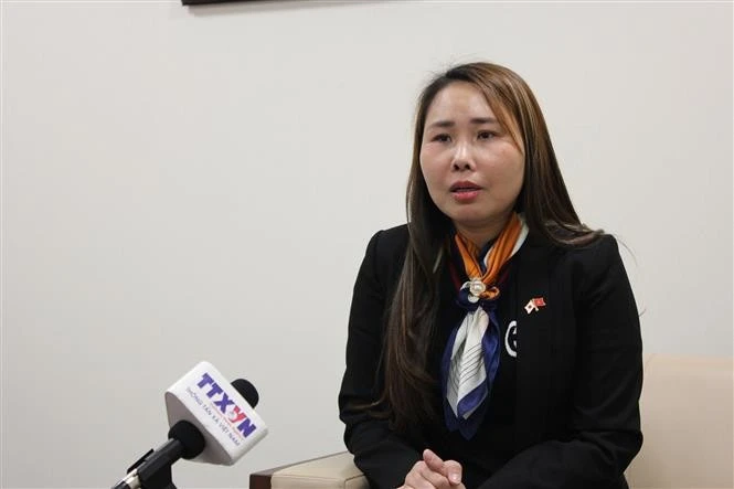 Le Thuong, vicepresidenta de la Unión de Asociaciones de Vietnamitas en Japón (Fuente: VNA)