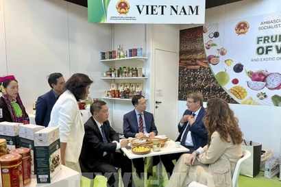 La Embajada de Vietnam en Italia participó en la 41ª Feria agrícola Macfrut, celebrada en Rimini, región de Emilia-Romagna (Italia). (Fuente: VNA)