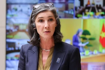 La representante residente del Programa de las Naciones Unidas para el Desarrollo (PNUD) en Vietnam, Ramla Khalidi. (Fuente: PNUD)