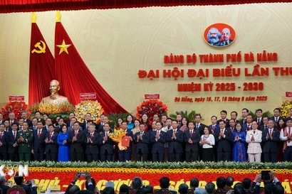 En la primera asamblea del Comité del Partido Comunista de Vietnam en la ciudad de Da Nang, MANDATO 2025-2030. (Fuente: VNA)