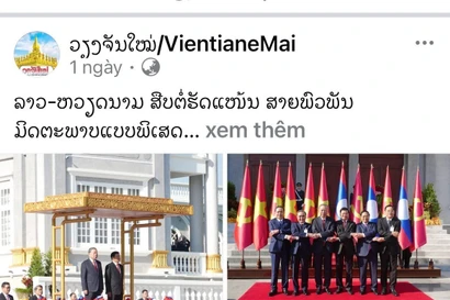 El artículo del periódico Vientiane Mai. (Foto: Captura de pantalla)
