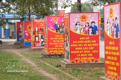 Las pancartas electorales en la provincia de Phu Tho (Fuente: VNA)