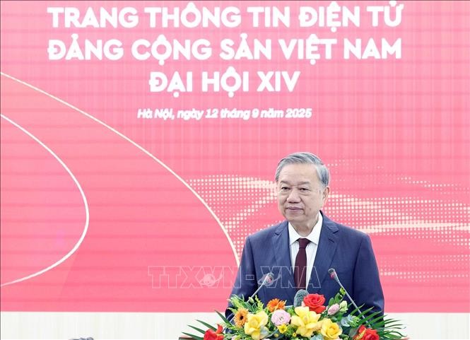 El secretario general del Partido Comunista de Vietnam, To Lam, interviene en la cita (Foto: VNA)