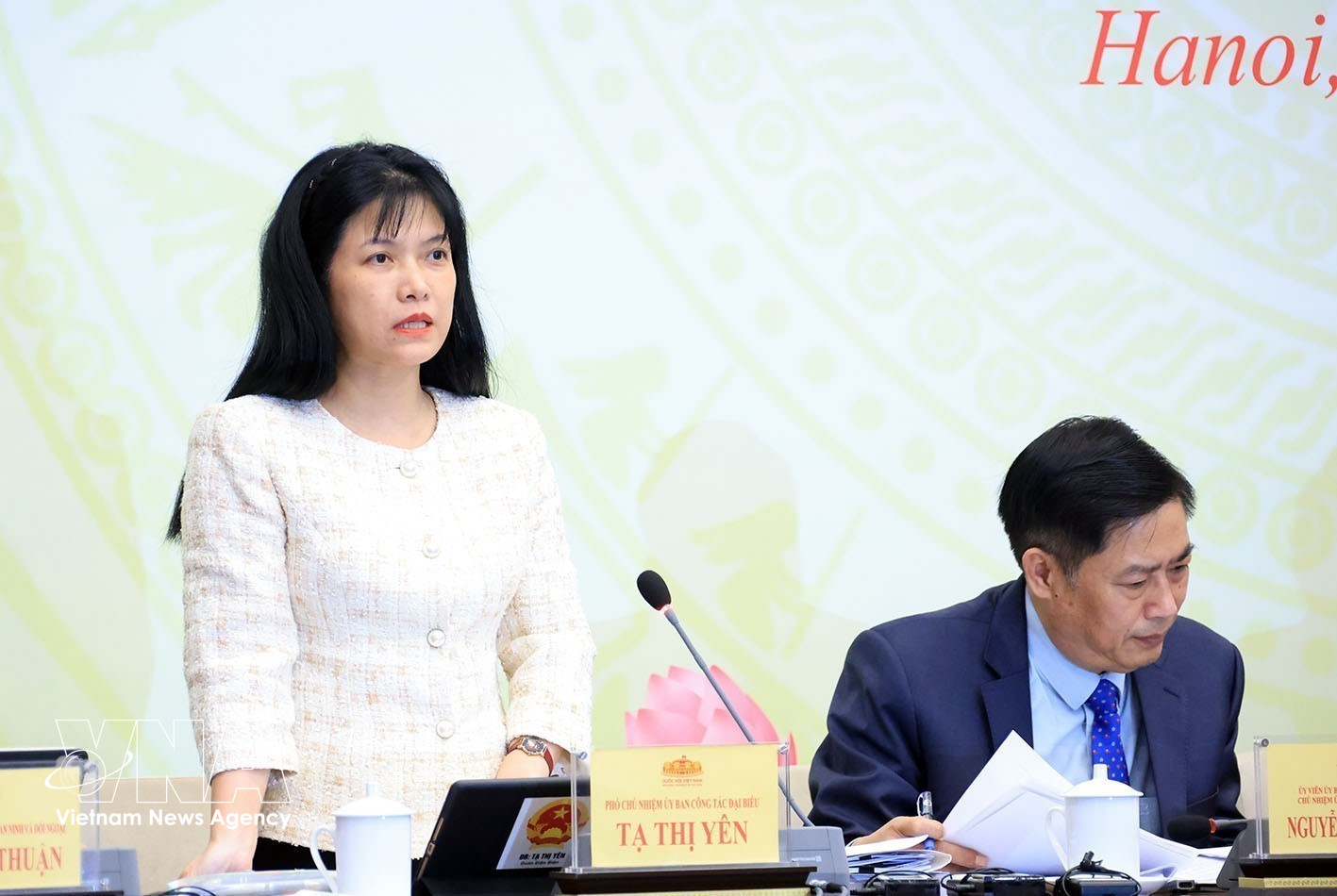 Ta Thi Yen, vicepresidenta de la Comisión de Asuntos de Diputados de la Asamblea Nacional de Vietnam y subjefa de la Oficina Permanente del Consejo Electoral Nacional (Foto: VNA)