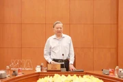 El secretario general del Partido Comunista de Vietnam, To Lam, habla en el evento. (Fuente: VNA)