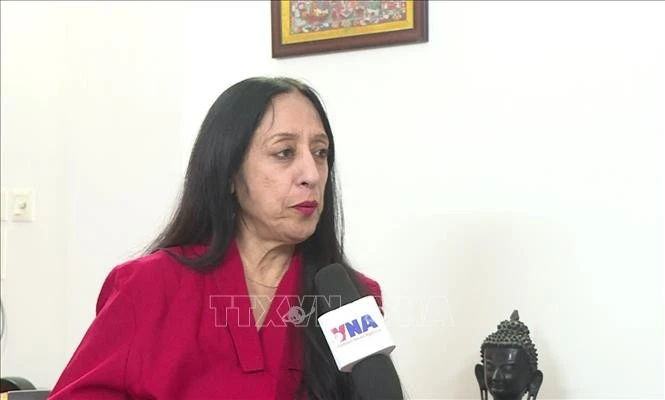 La profesora Reena Mahwar, de la Universidad de Delhi. (Fuente: VNA)