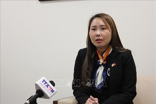 Le Thuong, presidenta de la Asociación de Vietnamitas en la región de Kansai, en Japón (Foto: VNA)