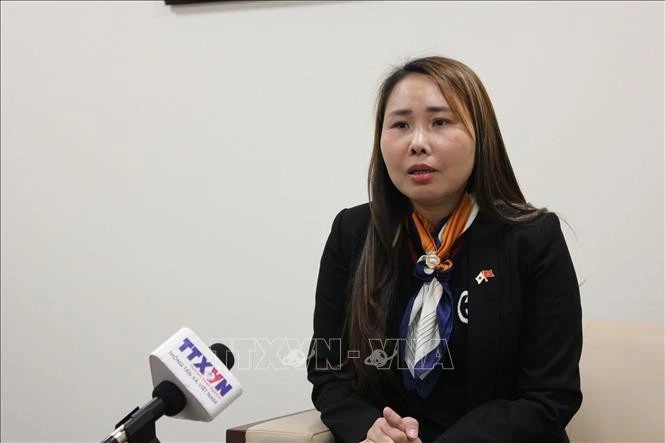 Le Thuong, presidenta de la Asociación de Vietnamitas en la región de Kansai, en Japón (Foto: VNA)
