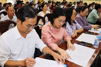 La sureña provincia vietnamita de Dong Thap avanza a buen ritmo en los preparativos para las elecciones de los diputados de la Asamblea Nacional de la XVI Legislatura (Fuente: VNA)