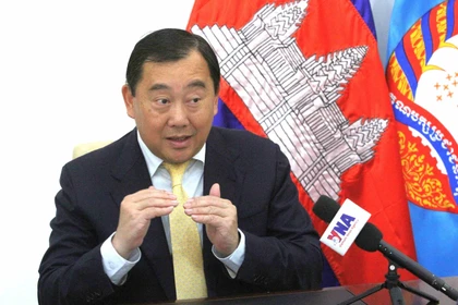 Suos Yara, vicepresidente del Departamento de Relaciones Exteriores del Comité Central y portavoz del Partido Popular Camboyano (Fuente: VNA)