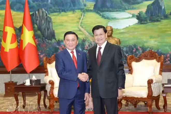 Alto dirigente partidista vietnamita se reúne con máximo líder laosiano en Vientiane