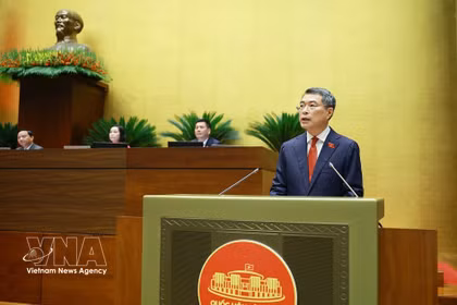 El primer ministro de Vietnam, Le Minh Hung, en la cita. (Foto: VNA)