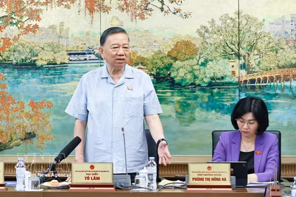 El secretario general del Partido Comunista de Vietnam y presidente de la República, To Lam, en la cita. (Foto: VNA)