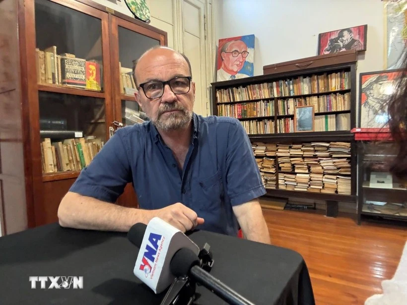 Marcelo Rodríguez, jefe de Relaciones Internacionales del Comité Central del Partido Comunista de Argentina (Fuente: VNA)
