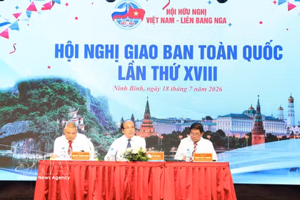 La 18ª conferencia nacional de la Asociación de Amistad Vietnam-Rusia se celebró en la provincia de Ninh Binh el 18 de julio de 2026. (Foto: VNA)