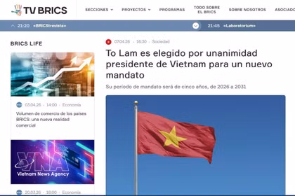 Artículo publicado en el canal TV BRICS (Foto: VNA)