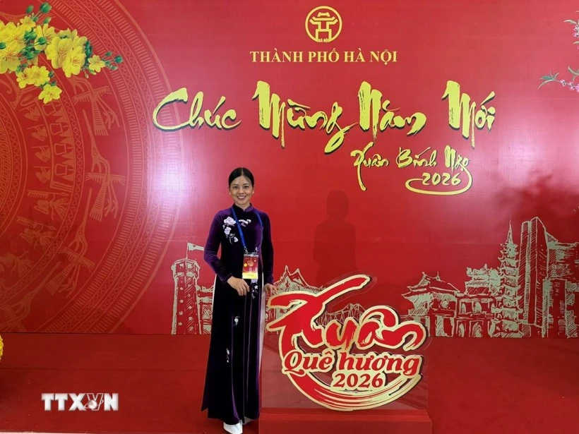 Nguyen Thi Lien, directora del Club de Idioma Vietnamita en Malasia y vicepresidenta de la Asociación de Mujeres Vietnamitas en dicho país (Foto: VNA)