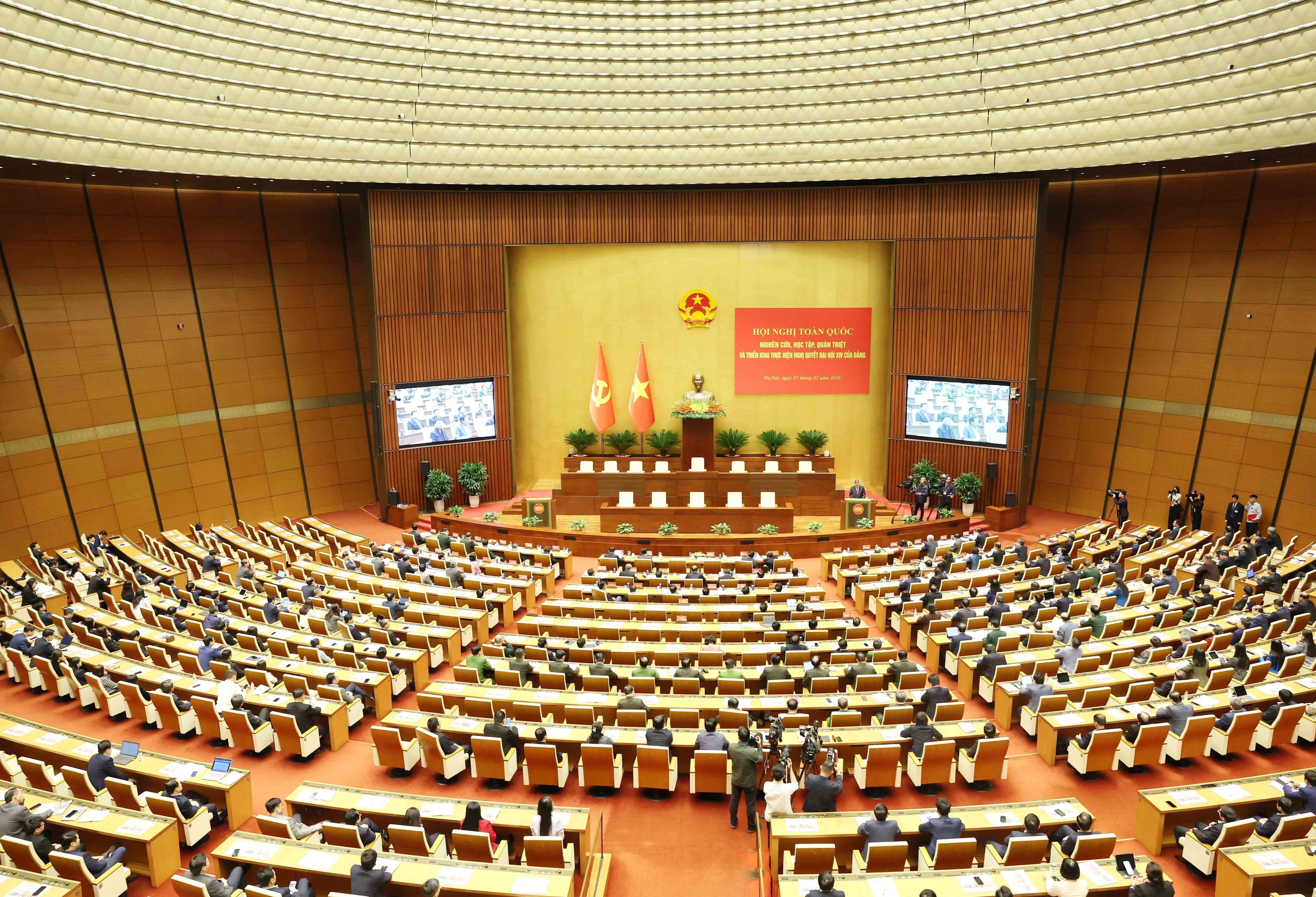 Panorama de la conferencia nacional para estudiar, comprender e implementar la Resolución del XIV Congreso Nacional del PCV (Foto: VNA)