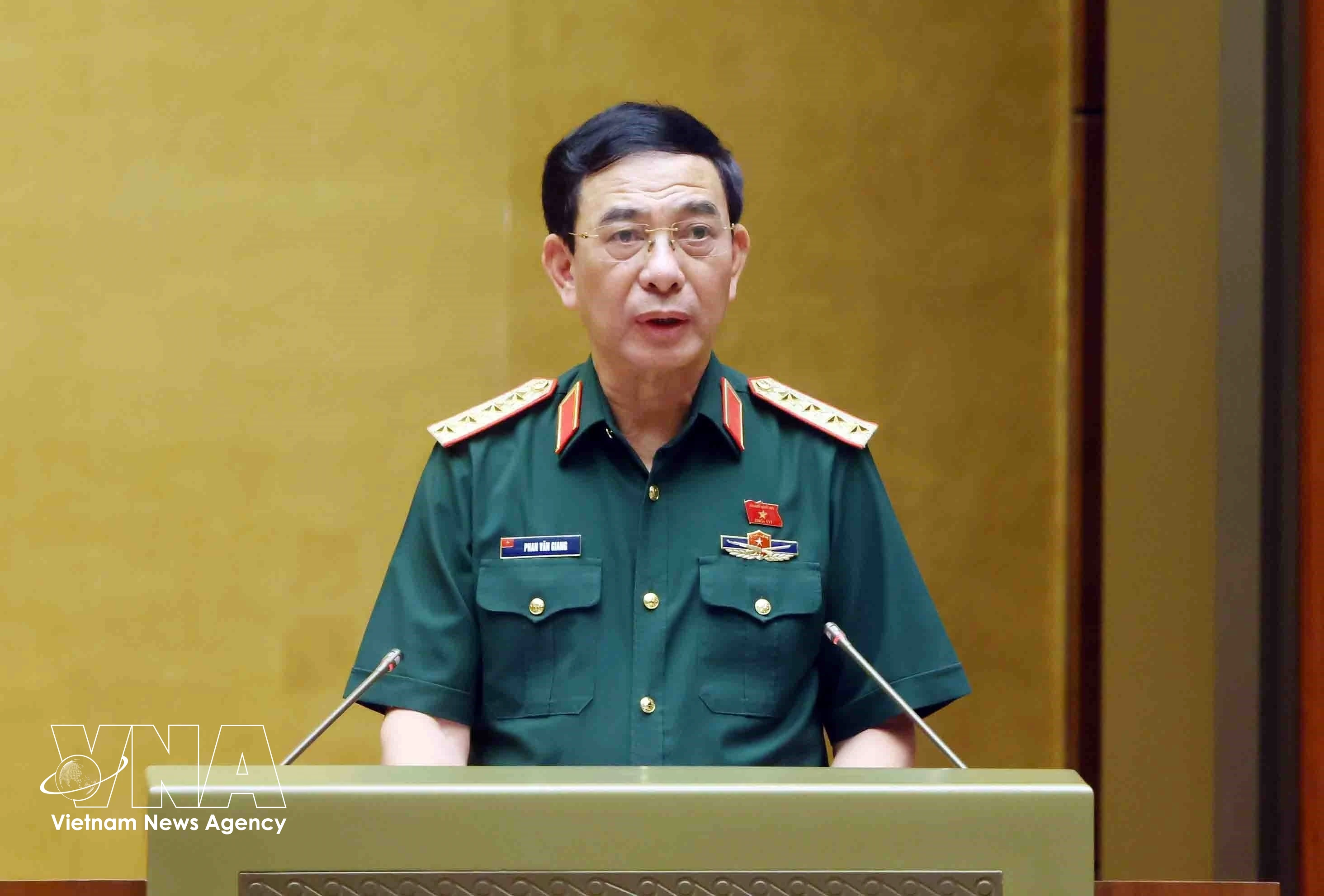 El viceprimer ministro y ministro de Defensa, Phan Van Giang, en el evento. (Fuente: VNA)