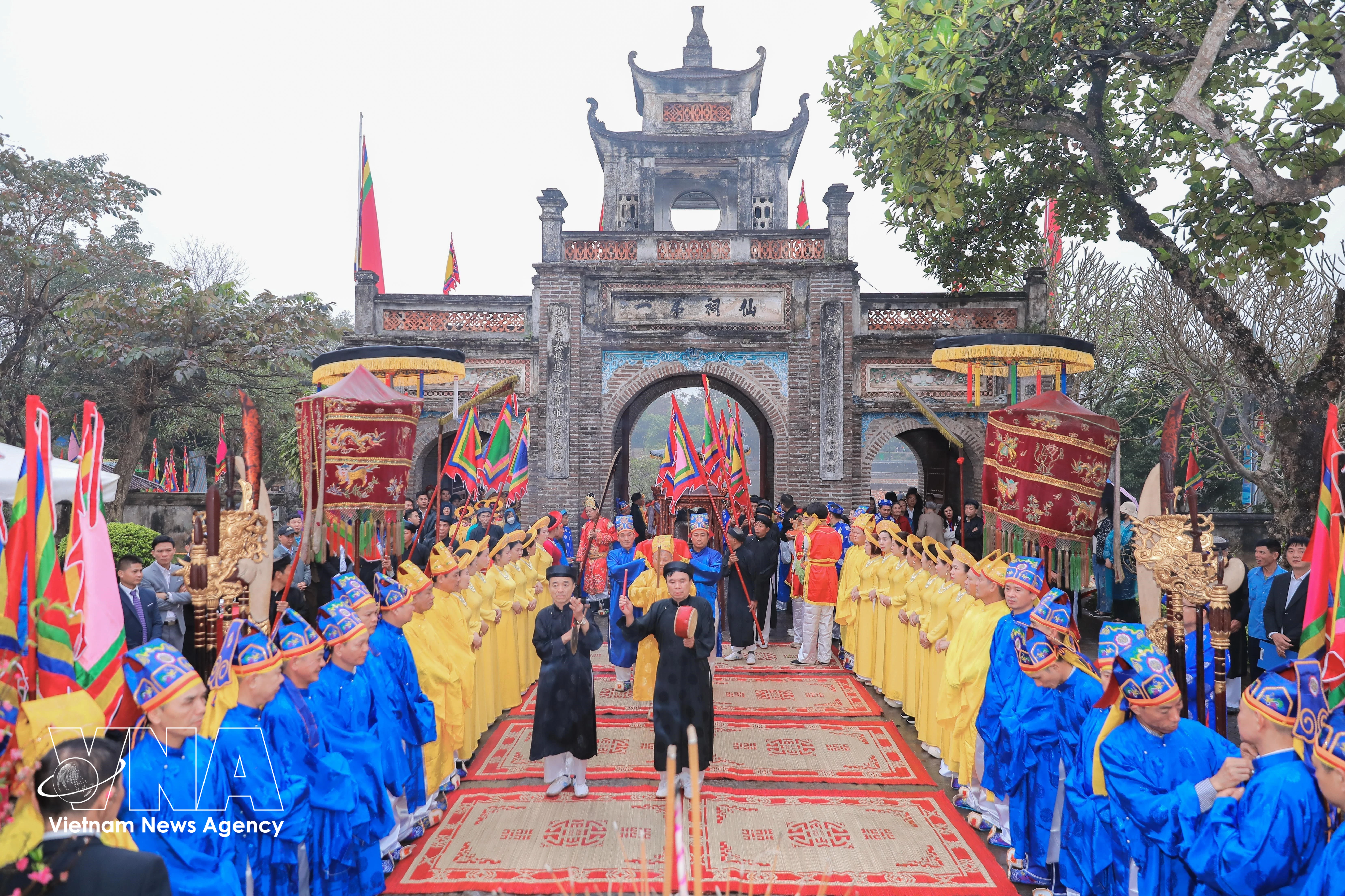 Ceremonia ritual del Festival Co Loa 2026 en Hanoi. (Foto: VNA)