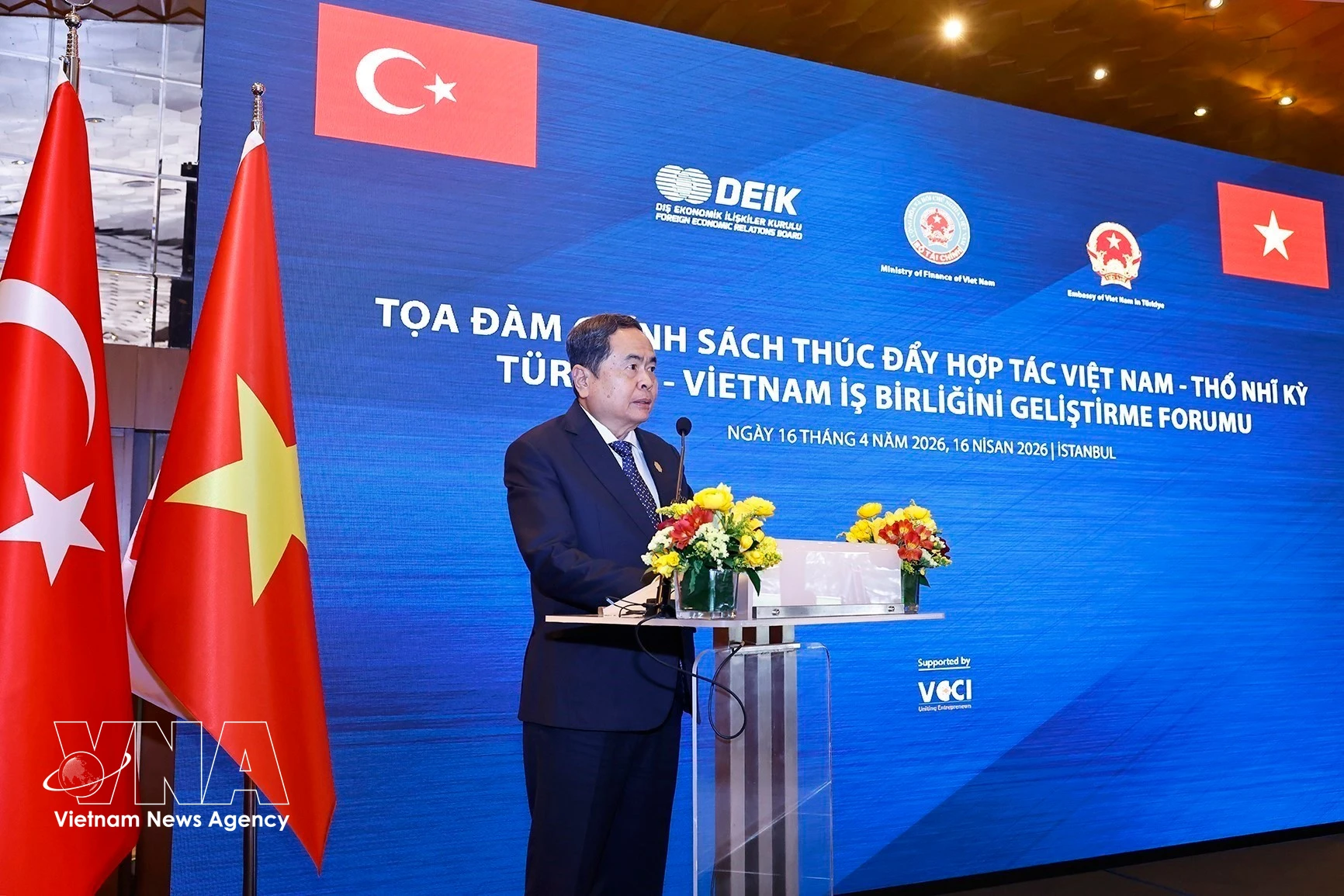 El presidente de la Asamblea Nacional (AN) de Vietnam, Tran Thanh Man, en el evento. (Fuente: VNA)