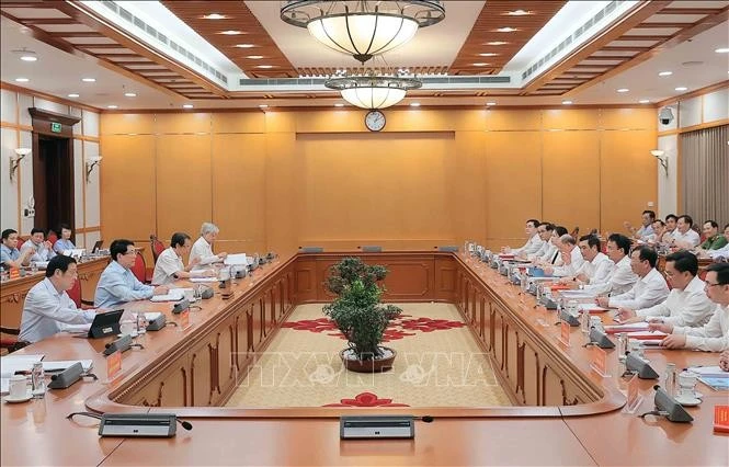 El Grupo de Trabajo N.º 1 fue presidido por Luong Cuong, presidente del Estado (Fuente: VNA)