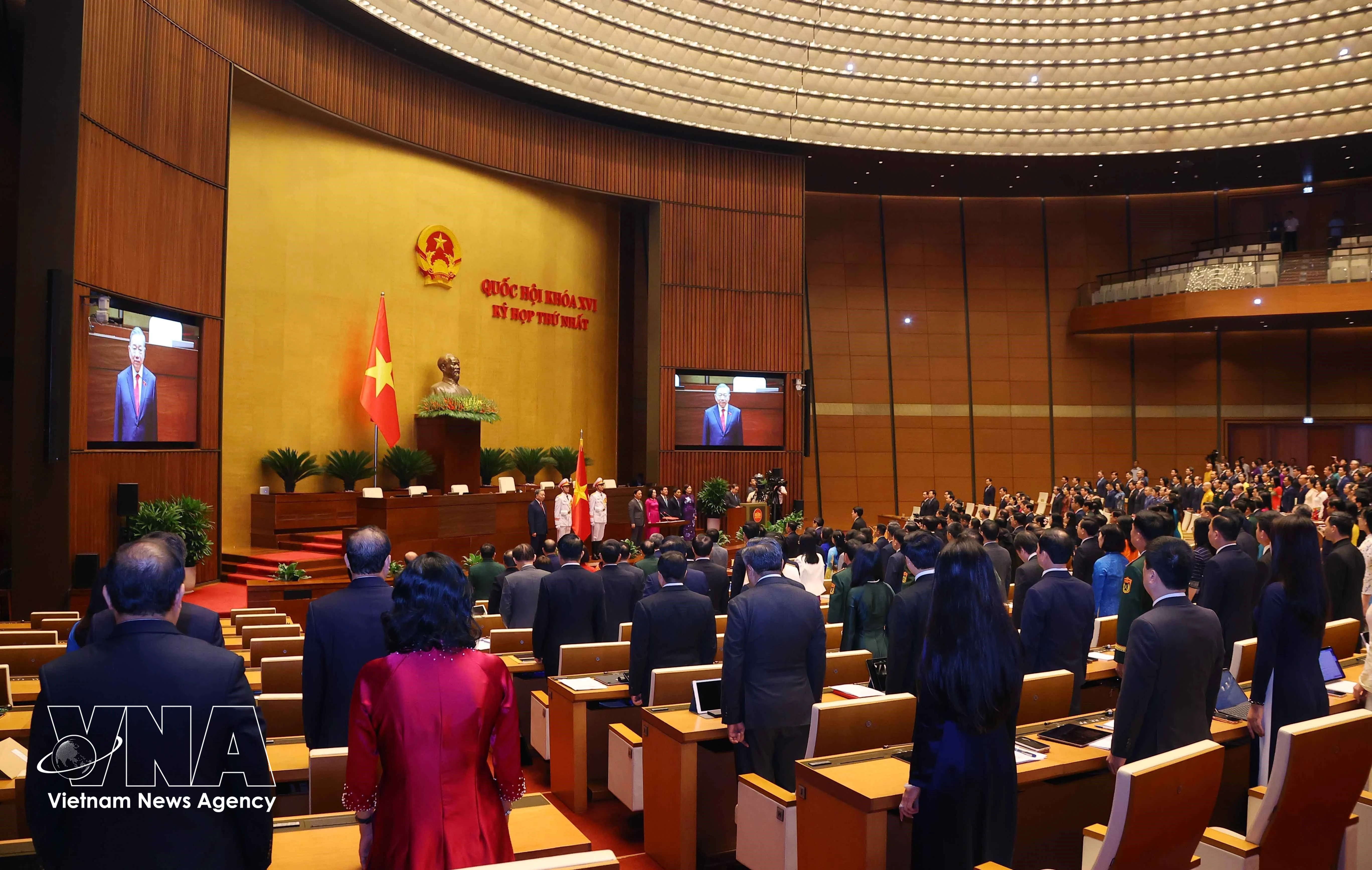 Ceremonia de juramento del presidente de la República, To Lam. (Foto: VNA)