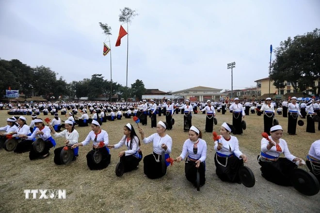 Los pobladores del pueblo Muong en la provincia de Phu Tho (Fuente: VNA)
