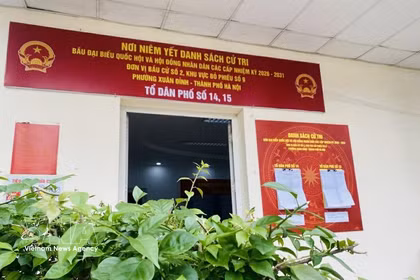 Área de elección número 9, en el barrio de Xuan Dinh, Hanoi